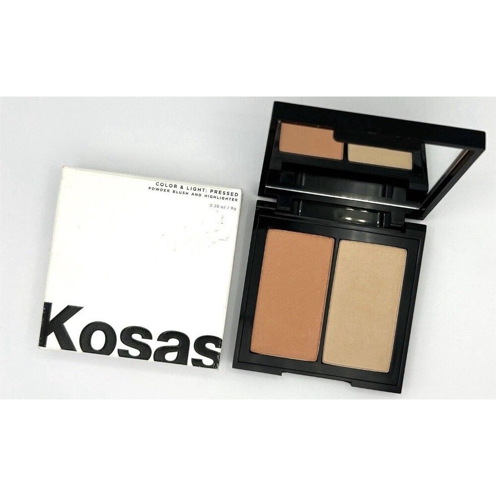 KOSAS Color and Light: Pressed Powder Blush Highlighter Papaya 1972  & Eyeshadow